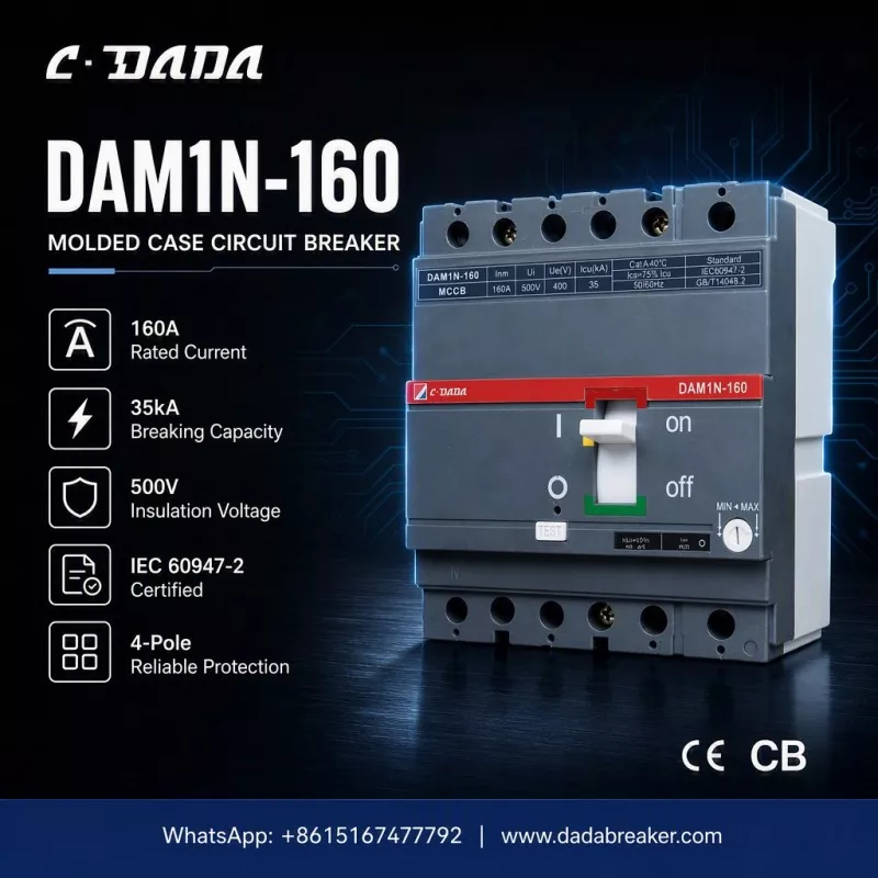 தொழில்துறை நெட்வொர்க்குகளுக்கான துல்லியமான பாதுகாப்பு: C·DADA DAM1N-160 MCCB