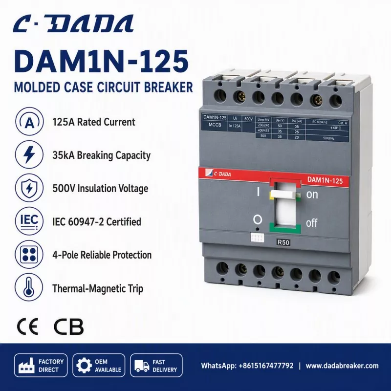 துணை விநியோக ஒருமைப்பாட்டை உறுதி செய்தல்: C·DADA DAM1N-125 MCCB தீர்வு