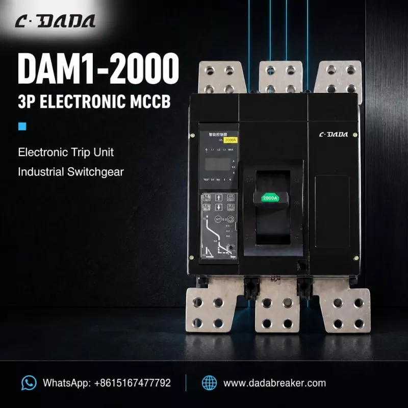 தொழில்துறை சுவிட்ச்கியருக்கான DAM1-2000 3P எலக்ட்ரானிக் MCCB | C·DADA எலக்ட்ரிக்